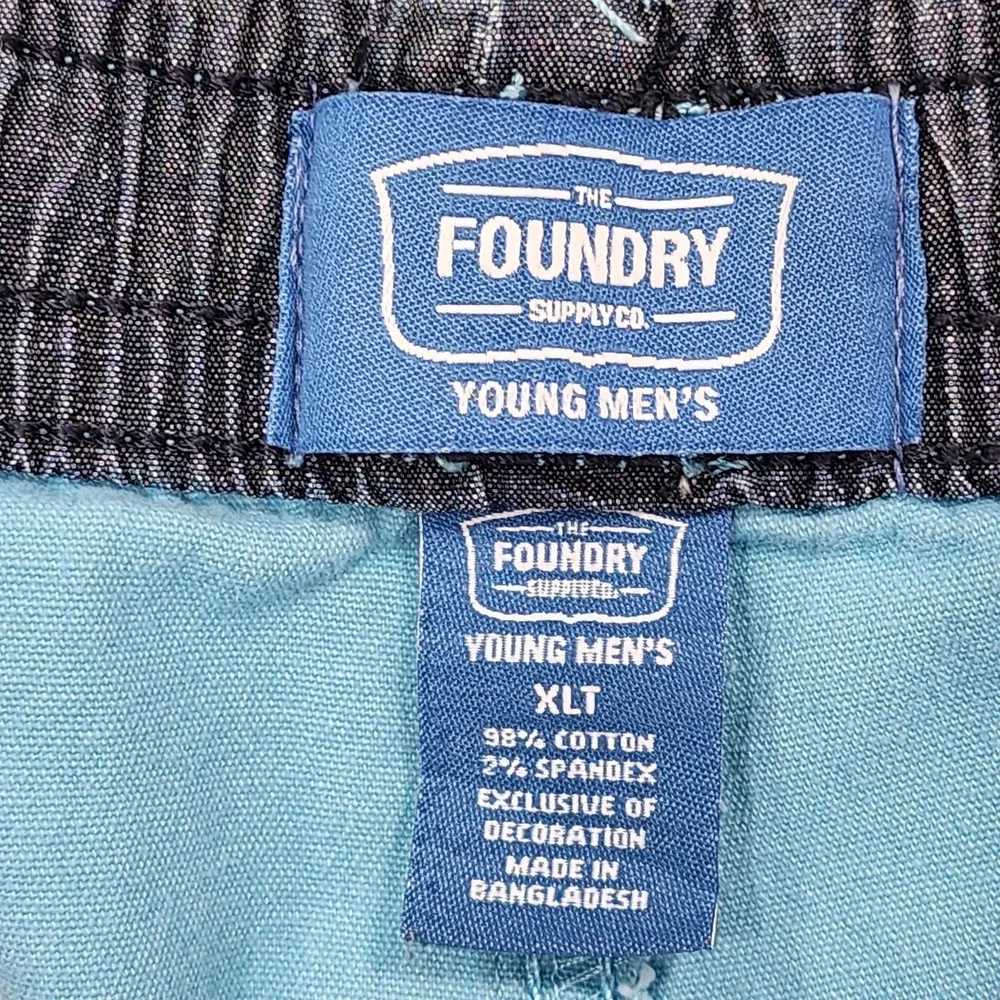 The Foundry Supply Co Shorts Young Mens XLT‎ Blue Chino Drawstring Casual Summer